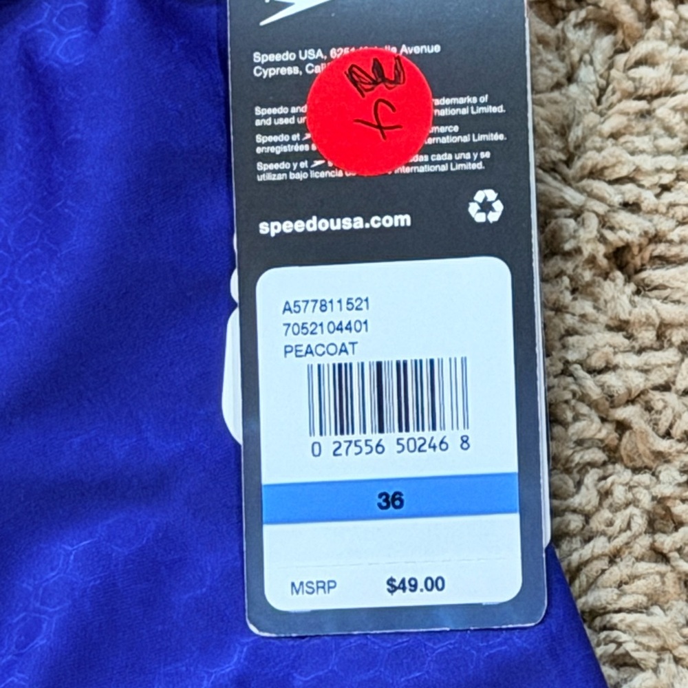 Speedo Blue  - Peacoat Pro LT Jammer Shorts Mens Size 36 New - Picture 3 of 4